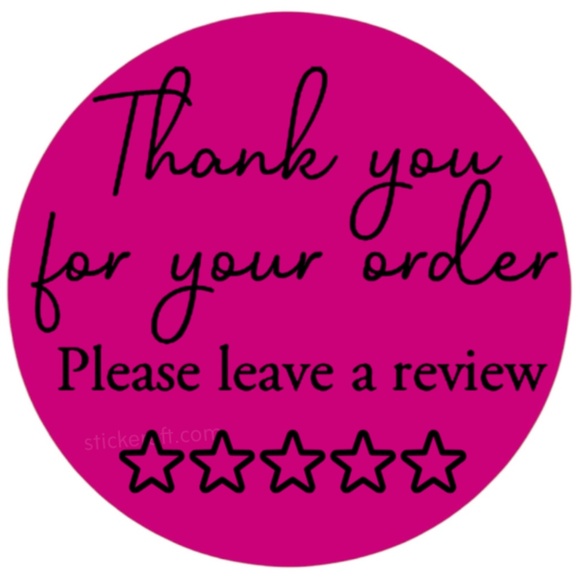 Thank You For Your Order, Please Leave a Review Stickers Small Business shops - Picture 7 of 13